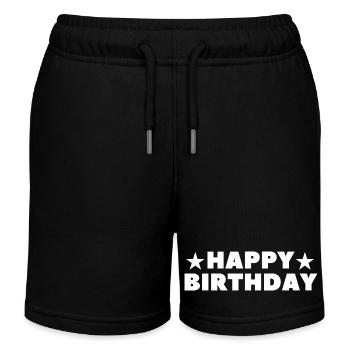 Joyeux anniversaire Salutation d’anniversaire Cadeau d’anniversaire - Short de jogging enfant bio Stanley/Stella - noir - Devant