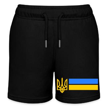 Ukraine - Kinder Organic Joggingshorts Mini Bolter von Stanley/Stella - Schwarz - Vorne