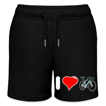 I Love Bike Packing Ich liebe Fahrradreisen - Short de jogging enfant bio Stanley/Stella - noir - Devant