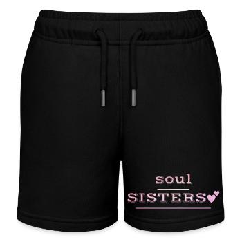 Besties - soul sisters - Kinder Organic Joggingshorts Mini Bolter von Stanley/Stella - Schwarz - Vorne
