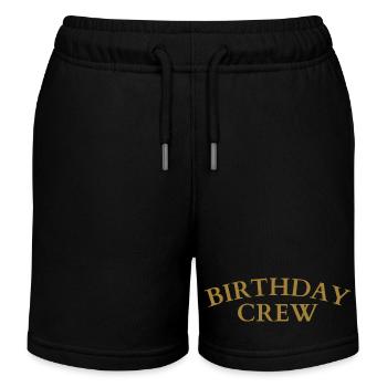Birthday Crew - Kinder Organic Joggingshorts Mini Bolter von Stanley/Stella - Schwarz - Vorne
