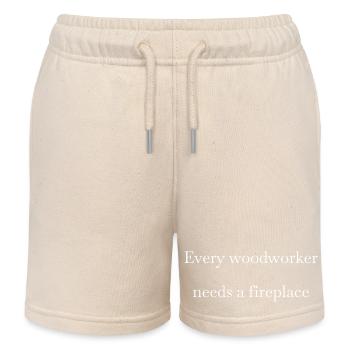 carpenter funny best forest work lumber - Kids Organic Sweat Shorts by Stanley/Stella - soft Ecru - Front