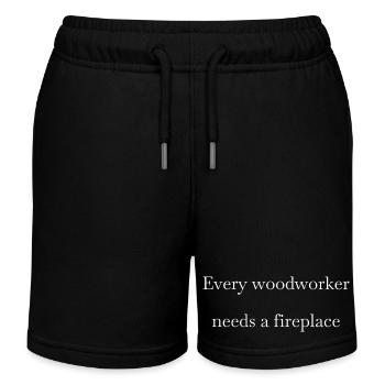 carpenter girl tshirts lumberjack tools jackhammer - Kinder Organic Joggingshorts Mini Bolter von Stanley/Stella - Schwarz - Vorne