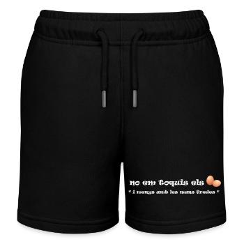 No em toquis els ous - Short de jogging enfant bio Stanley/Stella - noir - Devant