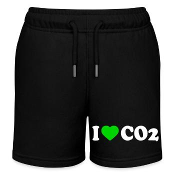 I love co2 - Kids Organic Sweat Shorts by Stanley/Stella - black - Front