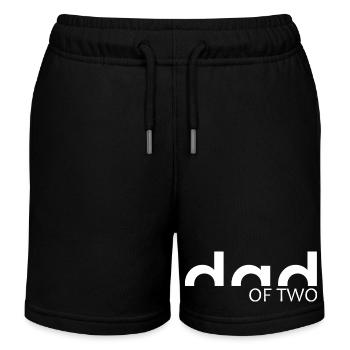DAD of two - PAPA - Kids Organic Sweat Shorts by Stanley/Stella - black - Front