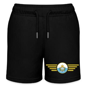 Ich liebe San Marino, Eleganz Stil Design T-Shirt - Kinder Organic Joggingshorts Mini Bolter von Stanley/Stella - Schwarz - Vorne