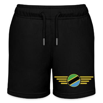 J’aime la Tanzanie, T-Shirt Design Style Élégance - Short de jogging enfant bio Stanley/Stella - noir - Devant