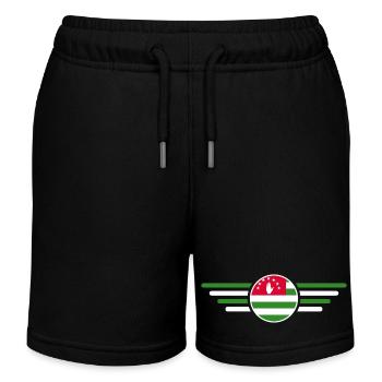I Love Abkhazia, Elegance Style Design T-Shirt - Kids Organic Sweat Shorts by Stanley/Stella - black - Front