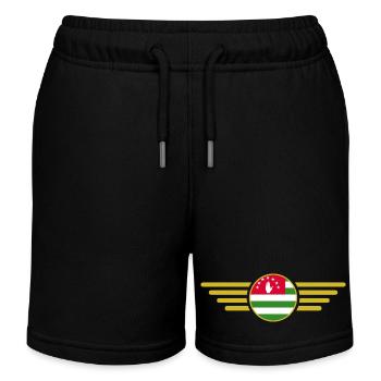 I Love Abkhazia, Elegance Style Design T-Shirt - Kids Organic Sweat Shorts by Stanley/Stella - black - Front