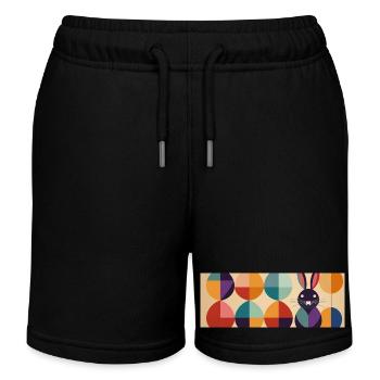 Osterhase No.10 - Kinder Organic Joggingshorts Mini Bolter von Stanley/Stella - Schwarz - Vorne