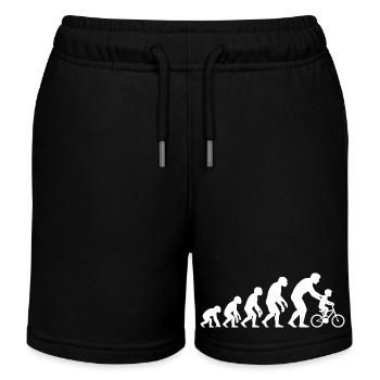 Father and Son - Father and Daughter Dad Gift - Kids Organic Sweat Shorts by Stanley/Stella - black - Front