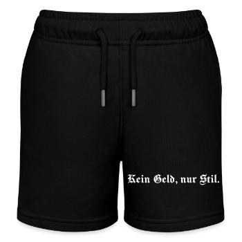 No money, just style - Kids Organic Sweat Shorts by Stanley/Stella - black - Front
