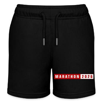 Marathon 2026 - Short de jogging enfant bio Stanley/Stella - noir - Devant