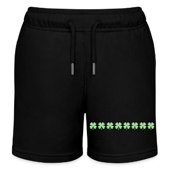 Pastel Clover Row - Kinder Organic Joggingshorts Mini Bolter von Stanley/Stella - Schwarz - Vorne