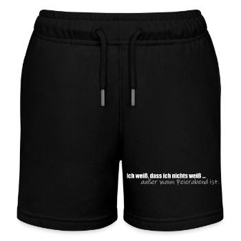Ich weiß, dass ich nichts weiß ... außer - Kinder Organic Joggingshorts Mini Bolter von Stanley/Stella - Schwarz - Vorne