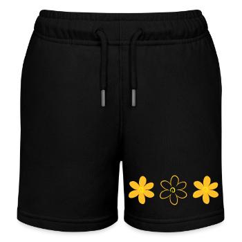 Blume - Kinder Organic Joggingshorts Mini Bolter von Stanley/Stella - Schwarz - Vorne