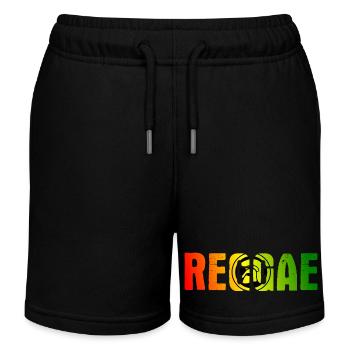 Trojan reggae - Kids Organic Sweat Shorts by Stanley/Stella - black - Front