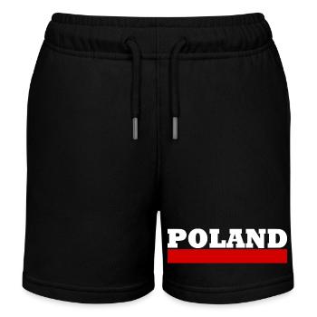 Poland flag - Polska flag - Kids Organic Sweat Shorts by Stanley/Stella - black - Front