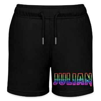 julian rs regenbogen - Kinder Organic Joggingshorts Mini Bolter von Stanley/Stella - Schwarz - Vorne