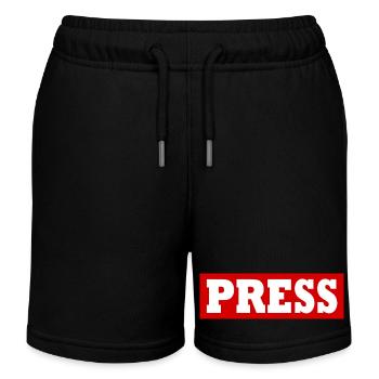 Press - Short de jogging enfant bio Stanley/Stella - noir - Devant