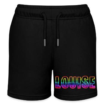 louise rs regenbogen - Kinder Organic Joggingshorts Mini Bolter von Stanley/Stella - Schwarz - Vorne