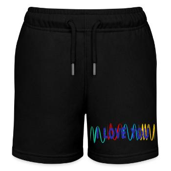 VALENTINSTAG. ICH LIEBE DICH. ICH LIEBE DICH. LIEBE. LIEBE - Kinder Organic Joggingshorts Mini Bolter von Stanley/Stella - Schwarz - Vorne