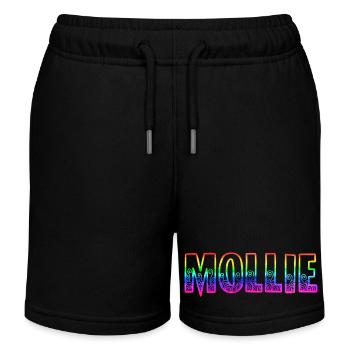 mollie rs rainbow - Kids Organic Sweat Shorts by Stanley/Stella - black - Front