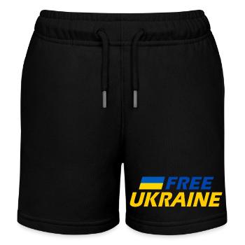 Free ukraine - Kids Organic Sweat Shorts by Stanley/Stella - black - Front