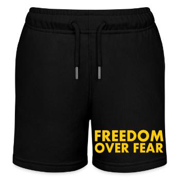 Freedom over fear - Kids Organic Sweat Shorts by Stanley/Stella - black - Front