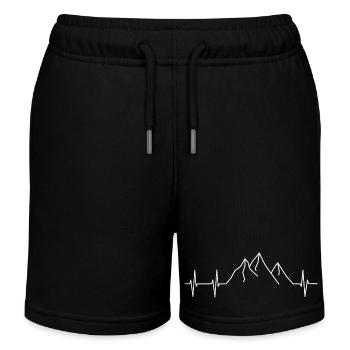 Montagnes Heartbeat - Short de jogging enfant bio Stanley/Stella - noir - Devant