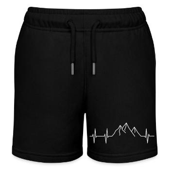 Montagnes Heartbeat - Short de jogging enfant bio Stanley/Stella - noir - Devant