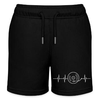 Turntable Frequency - Kids Organic Sweat Shorts by Stanley/Stella - black - Front