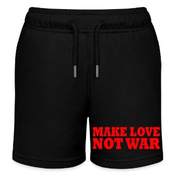 Make love not war - Short de jogging enfant bio Stanley/Stella - noir - Devant