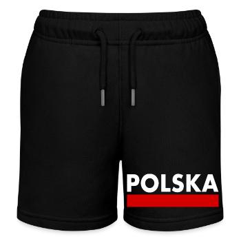 Pologne - Short de jogging enfant bio Stanley/Stella - noir - Devant