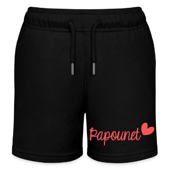 PAPOUNET. PAPA. FÊTE DES PÈRES. BONNE FÊTE PAPA - Short de jogging enfant bio Stanley/Stella - noir - Devant