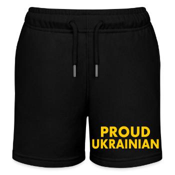 Proud ukrainian - Kids Organic Sweat Shorts by Stanley/Stella - black - Front