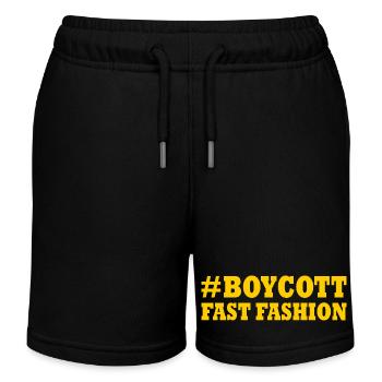 Boycott fast fashion - Short de jogging enfant bio Stanley/Stella - noir - Devant