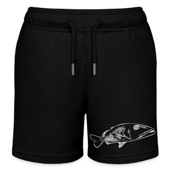 Grimmiger Zackenbarsch Patrouille im Meer - Kinder Organic Joggingshorts Mini Bolter von Stanley/Stella - Schwarz - Vorne
