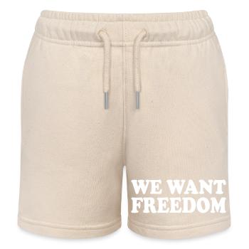 We want freedom - Kinder Organic Joggingshorts Mini Bolter von Stanley/Stella - Natur - Vorne