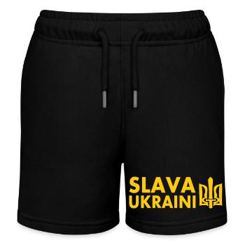 Ukraine - Short de jogging enfant bio Stanley/Stella - noir - Devant