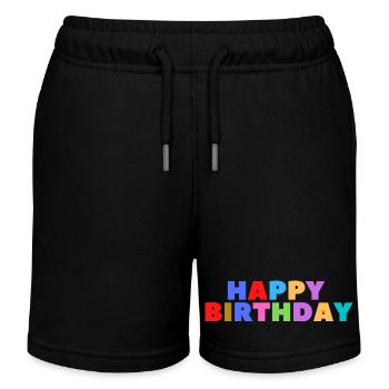 Joyeux anniversaire Salutation d’anniversaire Cadeau d’anniversaire - Short de jogging enfant bio Stanley/Stella - noir - Devant