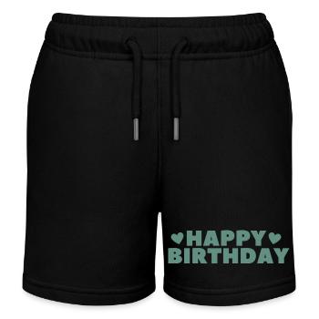 Joyeux anniversaire Salutation d’anniversaire Cadeau d’anniversaire - Short de jogging enfant bio Stanley/Stella - noir - Devant