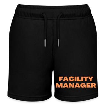 Facility Manager In-house technician Caretaker - Kids Organic Sweat Shorts by Stanley/Stella - black - Front