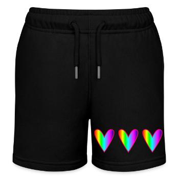 HERZ. HERZ. HEILIGER VALENTINSTAG. LIEBE. LIEBE. WEIHNACHTEN - Kinder Organic Joggingshorts Mini Bolter von Stanley/Stella - Schwarz - Vorne