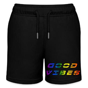 Gute Schwingungen - Kinder Organic Joggingshorts Mini Bolter von Stanley/Stella - Schwarz - Vorne
