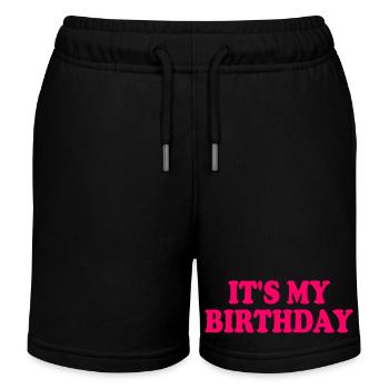 It's my birthday - Short de jogging enfant bio Stanley/Stella - noir - Devant