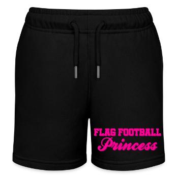 Flag Football Princess Flaggies Mädchen Frauen - Kinder Organic Joggingshorts Mini Bolter von Stanley/Stella - Schwarz - Vorne