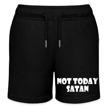 Not today satan - Kids Organic Sweat Shorts by Stanley/Stella - black - Front