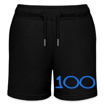 100. 100 YEARS. 100th ANNIVERSARY. 100 BIRTHDAY - Kids Organic Sweat Shorts by Stanley/Stella - black - Front